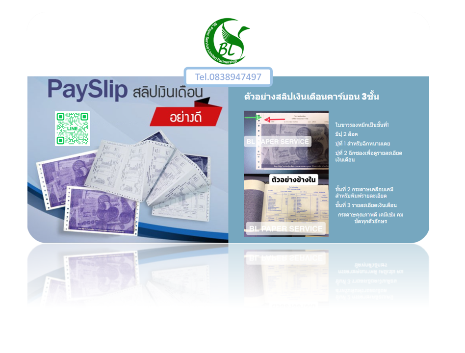 สลิปเงินเดือน ,Payroll Slip